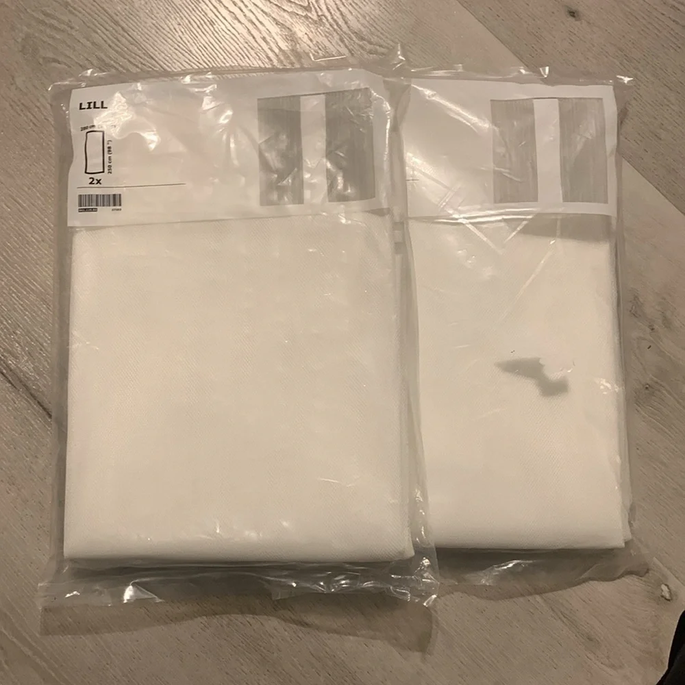 IKEA 901.119.80 Lill‎ Sheer 4 Panels 98 X 110 in Curtain  White NWOT Open Box